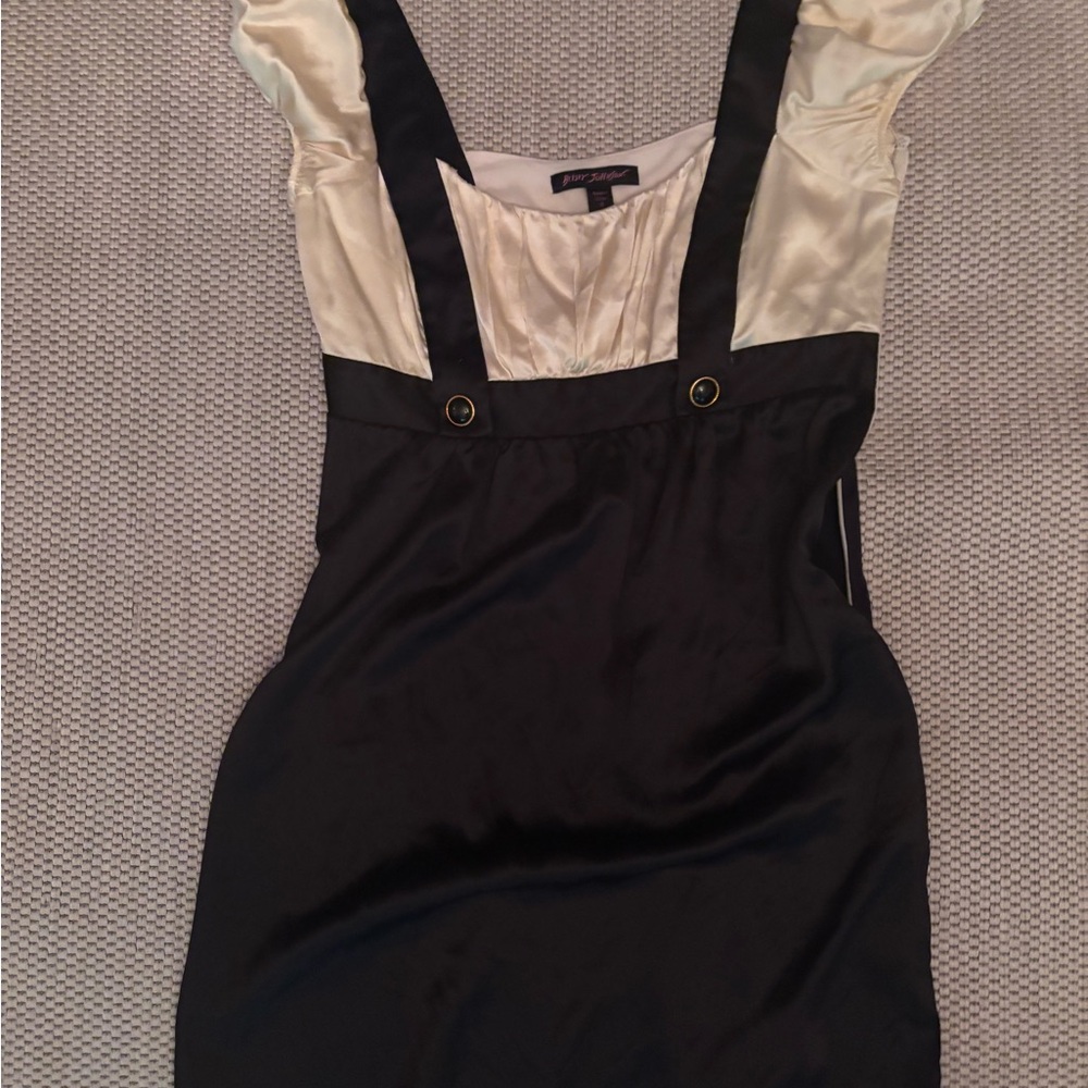 Betsey Johnson Black and Cream Dress